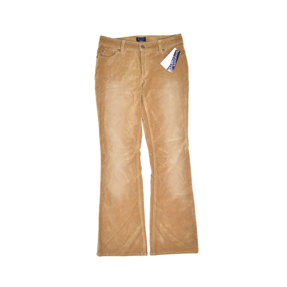 Boot Cut Pants Womens 7 Brown Velour Flare Faded Mid Rise y2k Star City